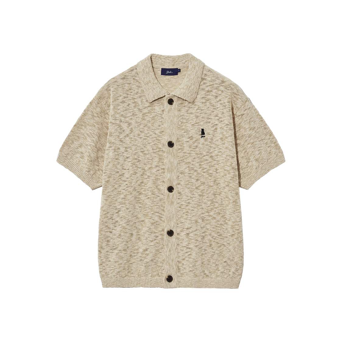 예일 헤더 숏슬리브 니트 셔츠_헤더 베이지(Yale Heather Short Sleeve Knit Shirt Heather Begie) - 1