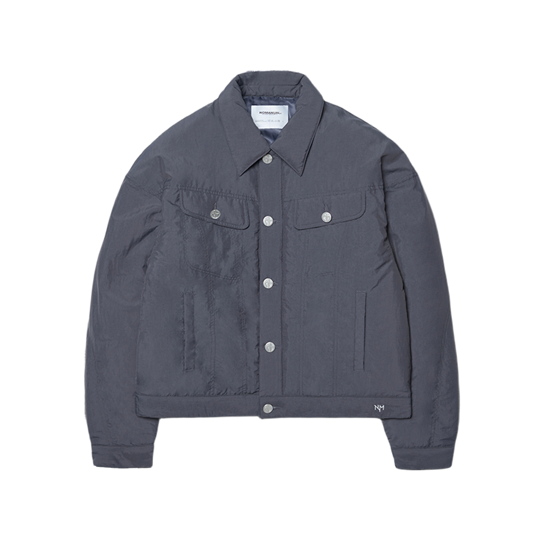 노매뉴얼 패디드 나일론 트러커 자켓 차콜