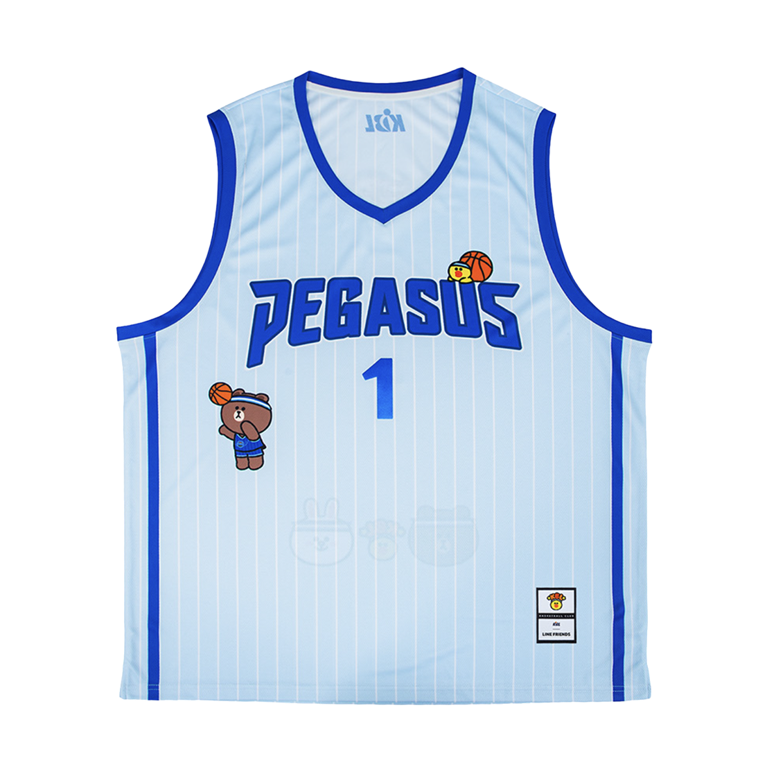 KBL x 라인 프렌즈 KOGAS 유니폼 라이트 블루 (논 마킹 버전)(KBL x Line Friends KOGAS Uniform Light Blue (Non Marking Ver.))