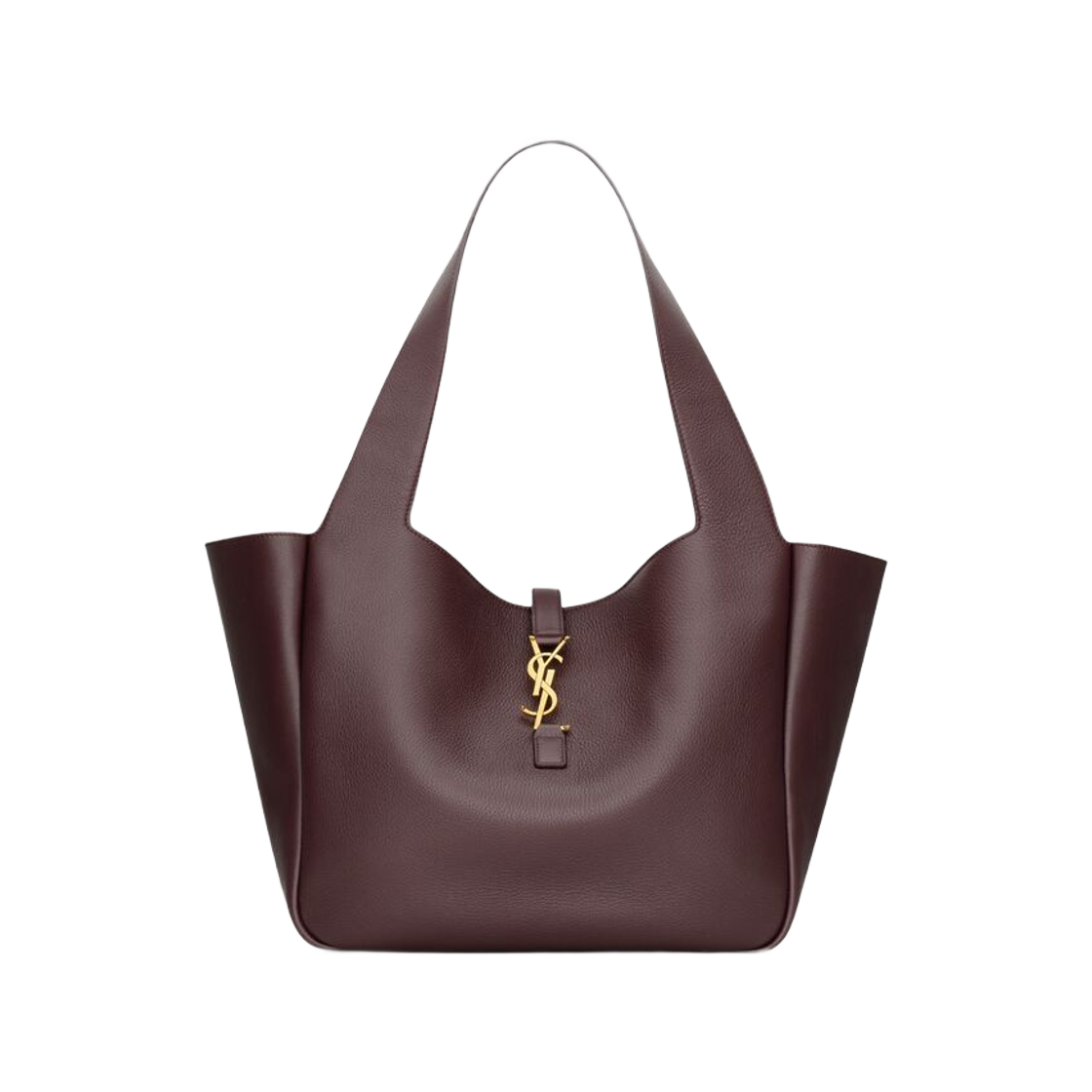 763435-AAAUQ-6988 Saint Laurent Le 5 A 7 Bea in Grained Leather Raisin