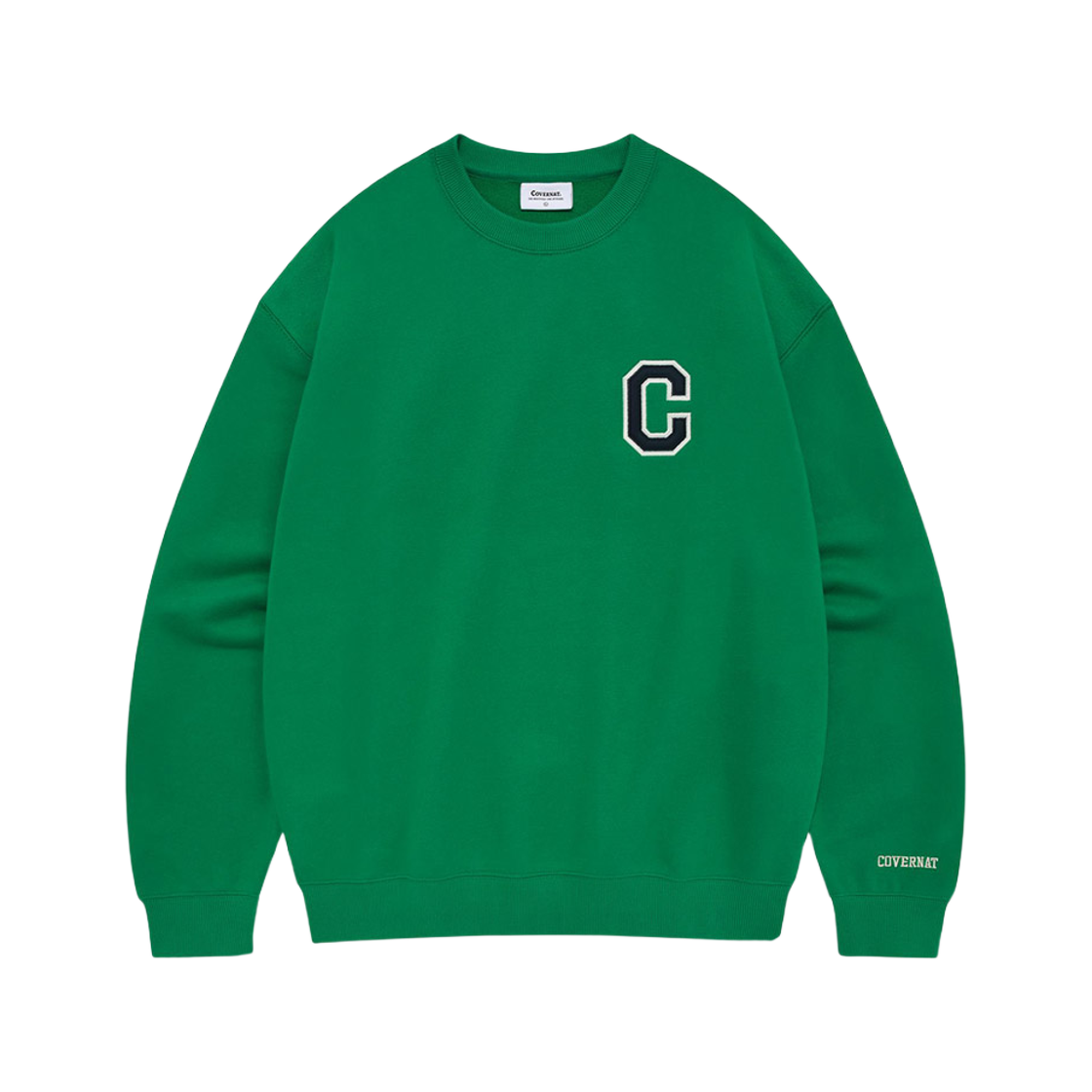 C 로고 맨투맨 그린