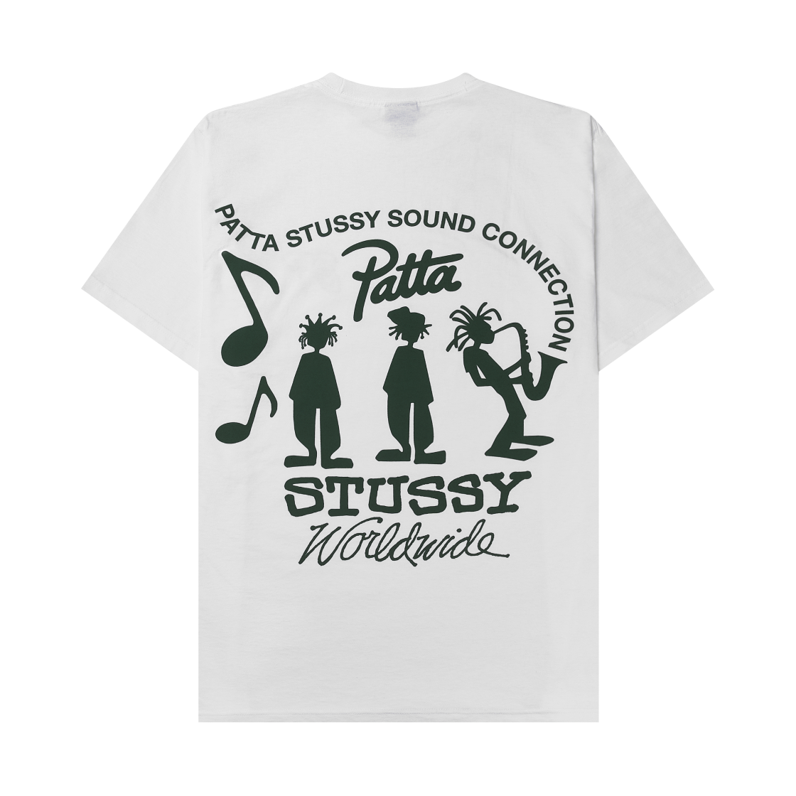 스투시 x 파타 사운드 커넥션 티셔츠 화이트(Stussy x Patta Sound Connection T-Shirt White)