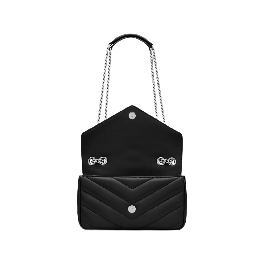 생로랑 루루 스몰 마테라쎄 램스킨 누아(Saint Laurent Loulou Small in Matelasse Lambskin Noir) - 3