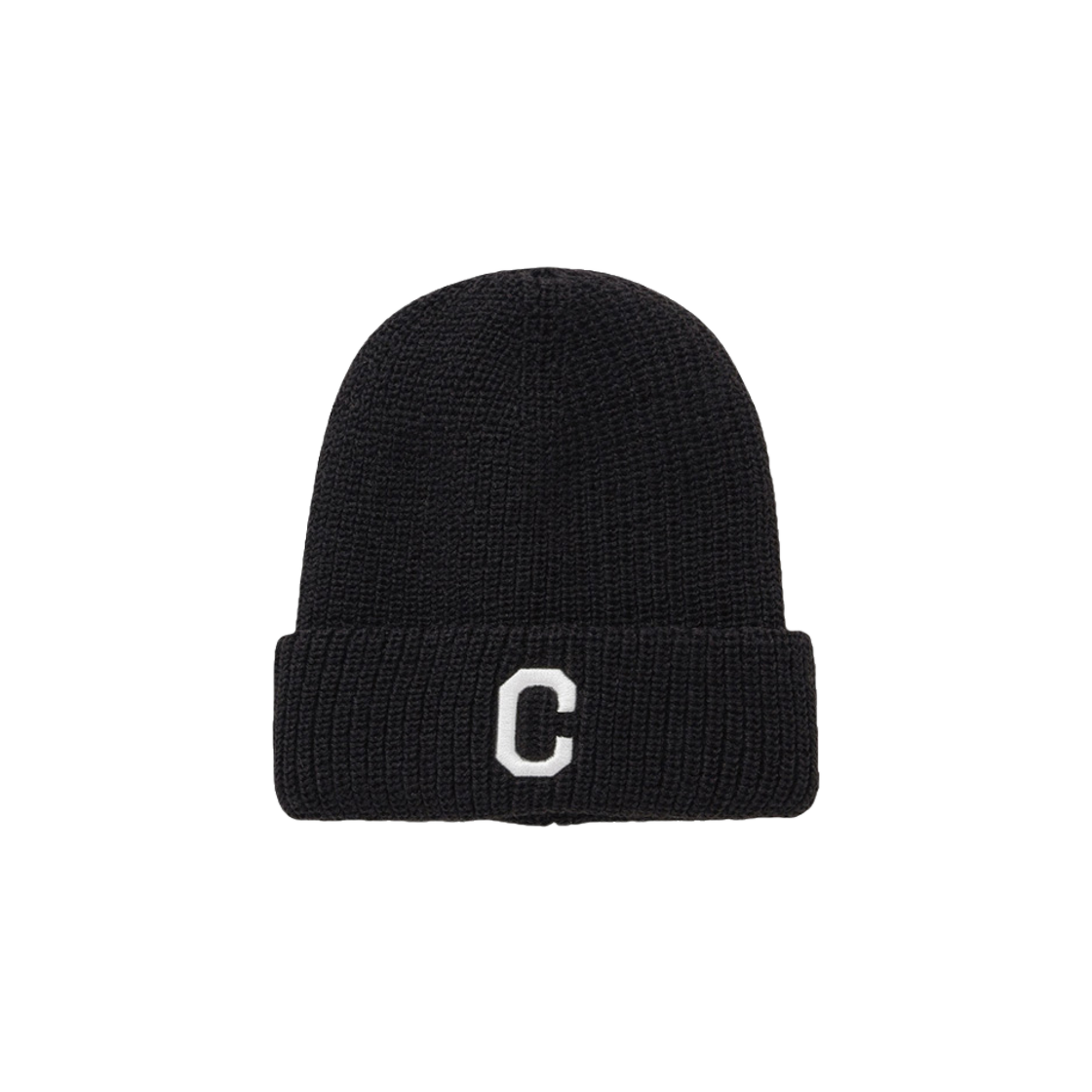 CO2404CA59BK Covernat College C Logo Middle Beanie Black