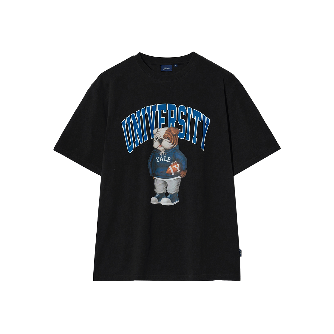 YD01SS1013BK / YEM1SS302ABK / YFM1SS302SBK Yale University Dan Short Sleeve T-Shirt Black/Blue