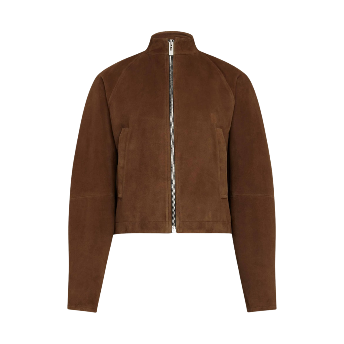 (W) 알라이아 라운드 스웨이드 자켓 브라운((W) Alaia Round Suede Jacket Brown)