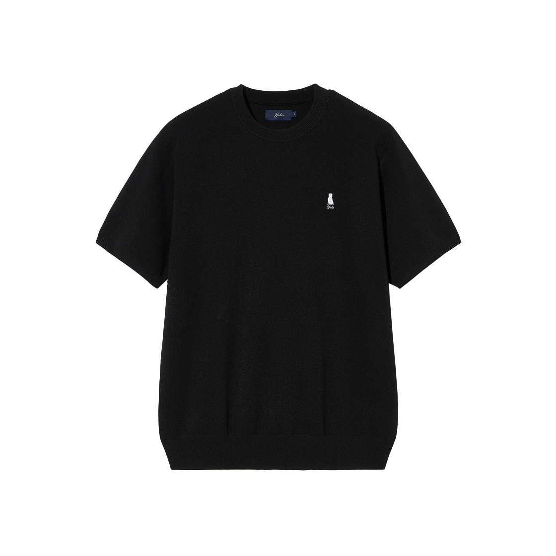 예일 컴포트 쿨 라운드 반팔니트_블랙(Yale Comfort Cool Round Short Sleeve Knit Black) - 1