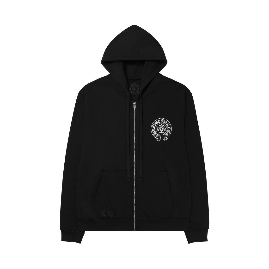 크롬하츠 홀스슈 플리스 후드 집업 블랙 - 도쿄 한정(Chrome Hearts Horseshoe Fleece Hoodie Zip-Up Black - Tokyo Exclusive)
