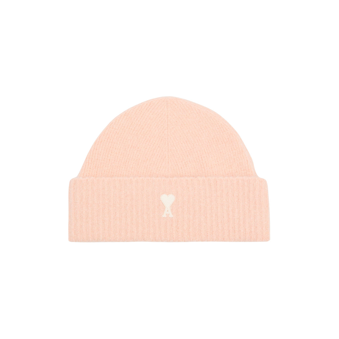 아미 스몰 하트 로고 알파카 니트 스트라이프 비니 파우더 오프 화이트(AMI de Coeur Striped Beanie in Alpaca Knit Powder Off White) - 1