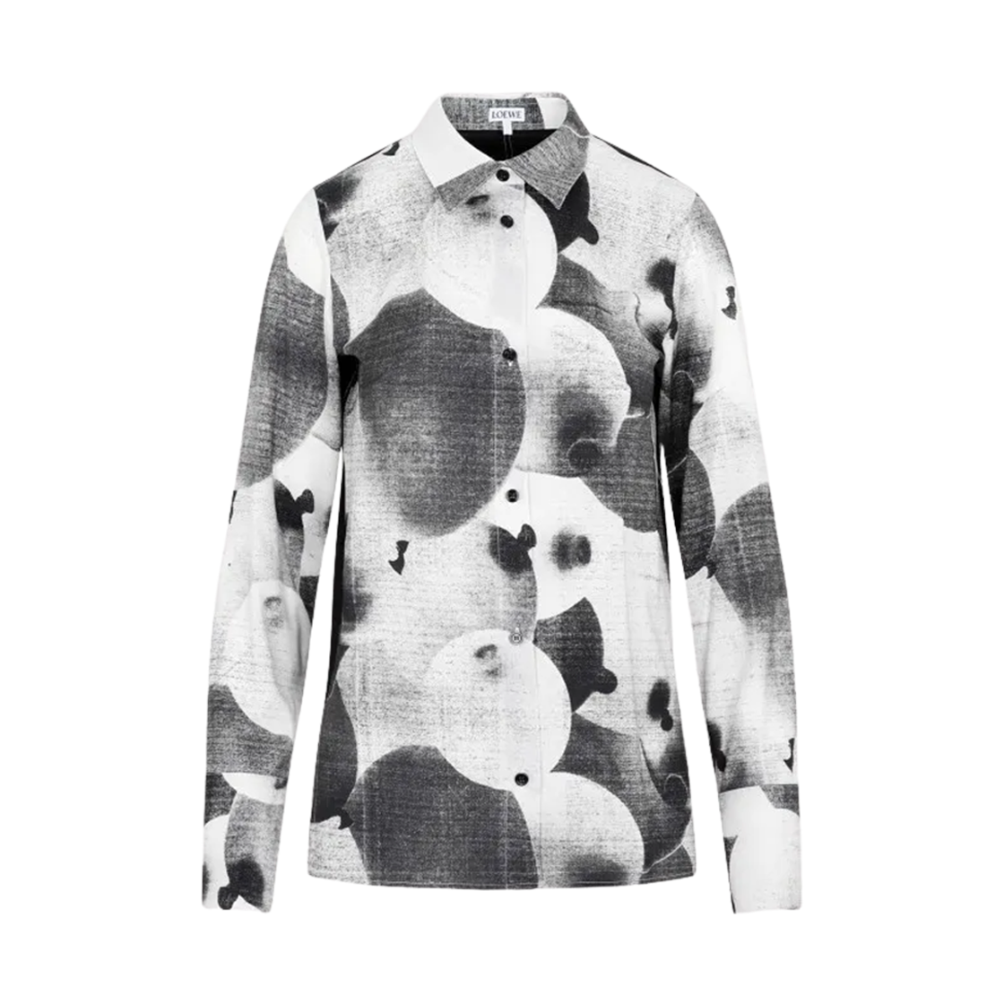 S540Y05X15-1102 (W) Loewe Balloon Print Wool Shirt Black White