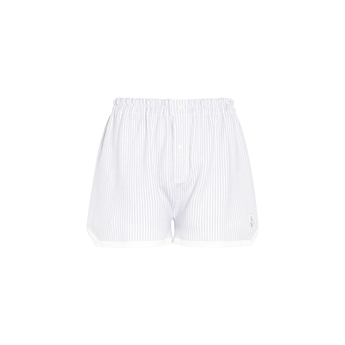 (W) 배리 캐시미어 코튼 스트라이프 쇼츠 퍼플((W) Barrie Cashmere and Cotton Striped Shorts Purple)