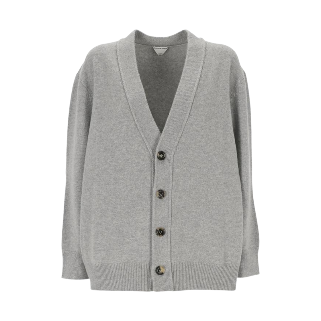 774699V2MM08531 (W) Bottega Veneta Cashmere Cardigan Light Grey Melange