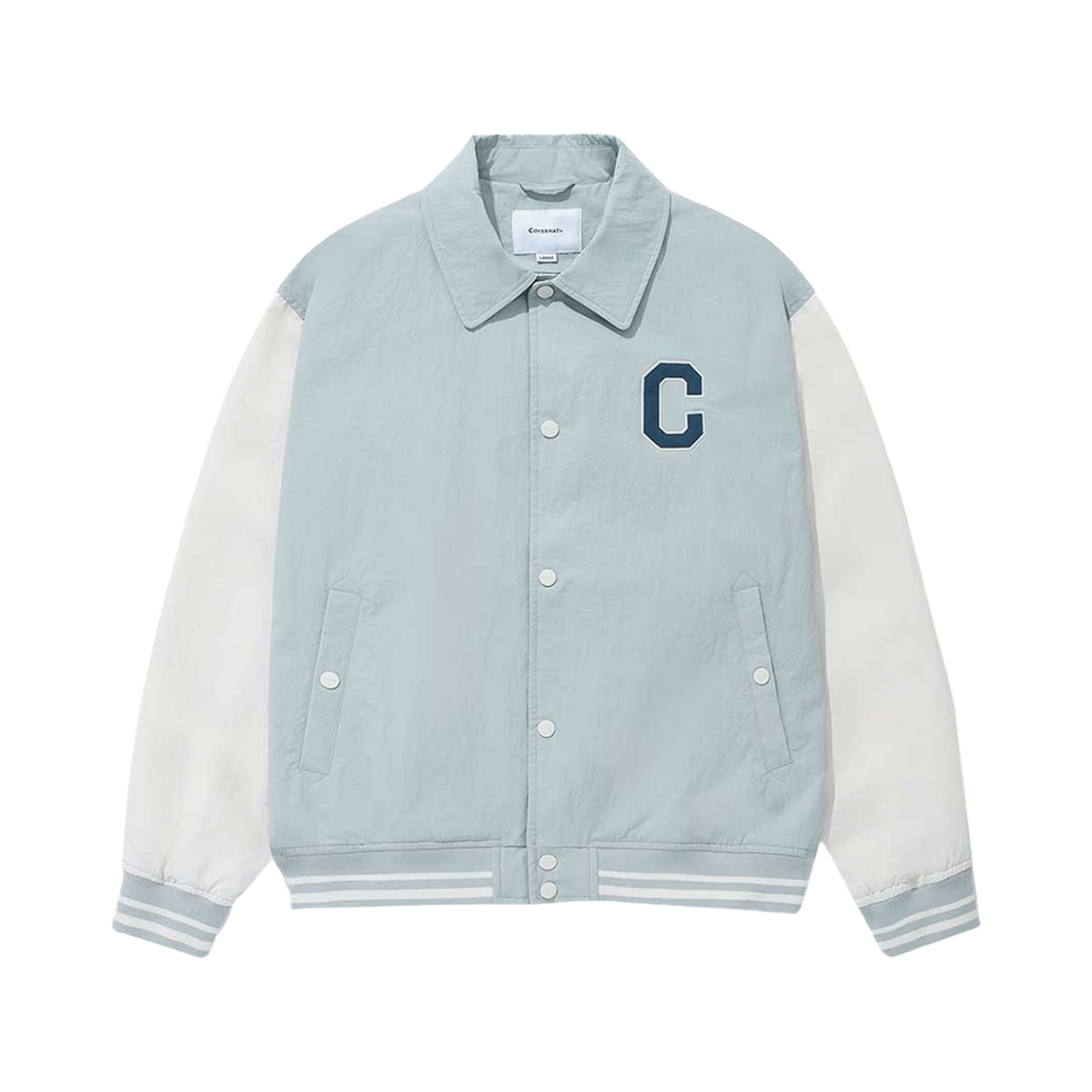 커버낫 C 로고 카라 바시티 자켓 민트(Covernat C Logo Polo Varsity Jacket Mint)