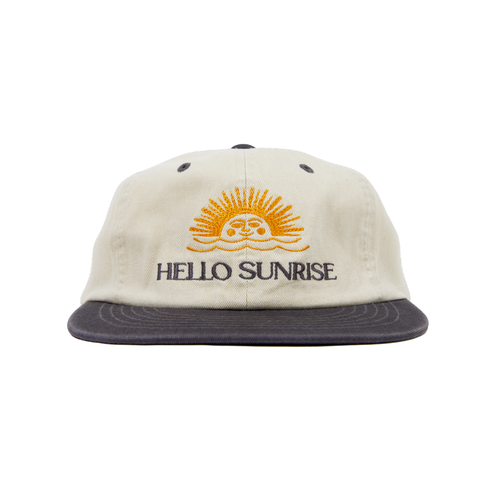 헬로선라이즈 투 톤 워시드 OG 로고 6패널 캡 오트밀 베이지 & 차콜(Hello Sunrise Two Tone Washed OG Logo 6panel Cap Oatmeal Beige & Charcoal)