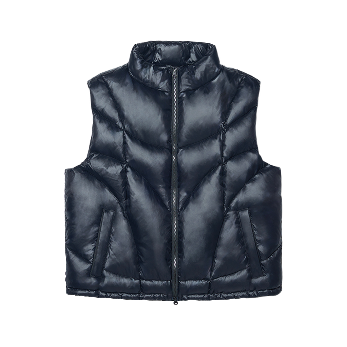 NM64DW03M1GB NOMANUAL Parabola Duck Down Vest Glossy Black