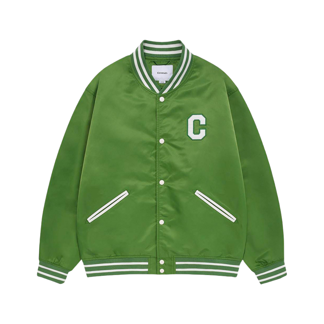 커버낫 C 로고 바시티 자켓 애플 그린(Covernat C Logo Varsity Jacket Apple Green)
