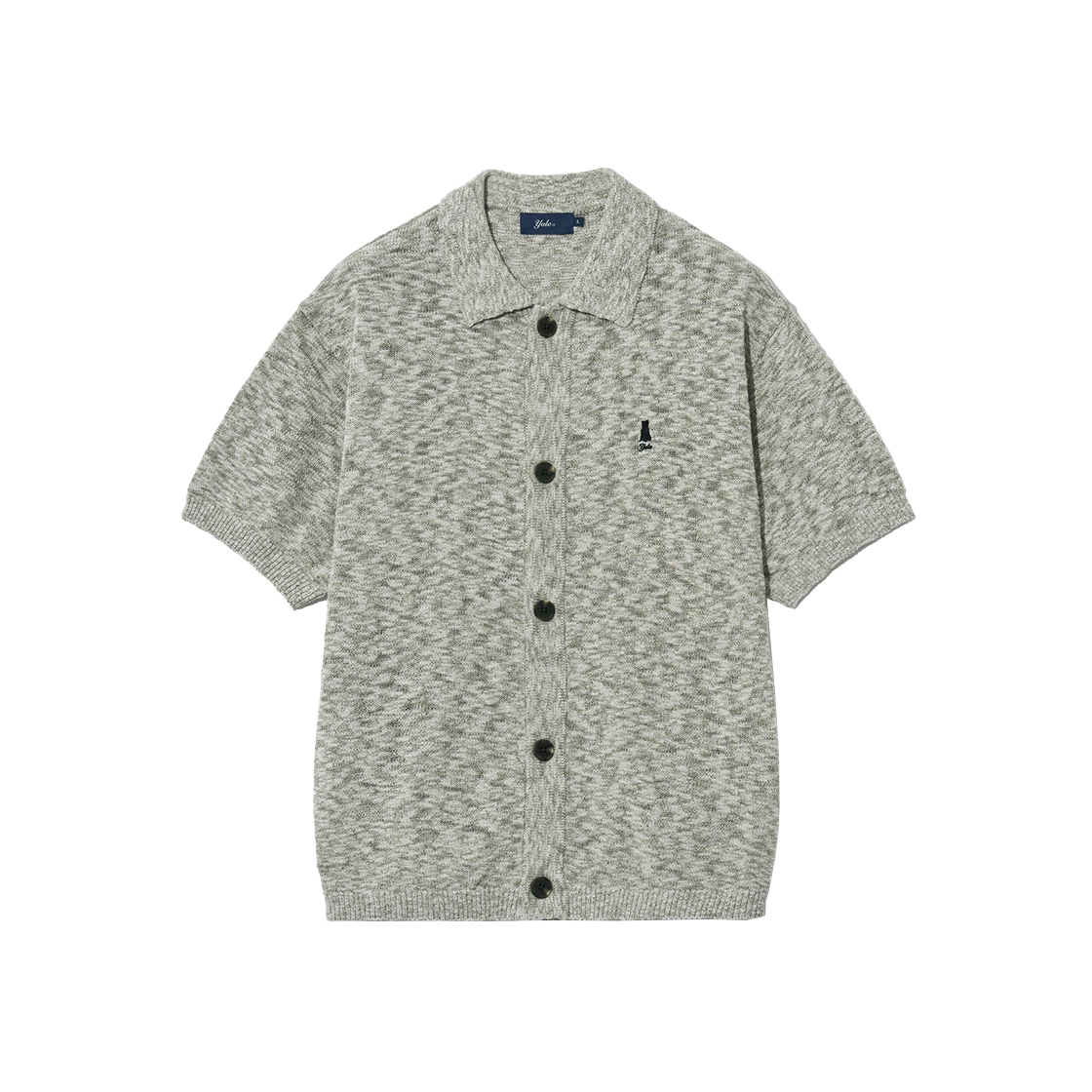 예일 헤더 숏슬리브 니트 셔츠_헤더 그레이(Yale Heather Short Sleeve Knit Shirt Heather Grey) - 1