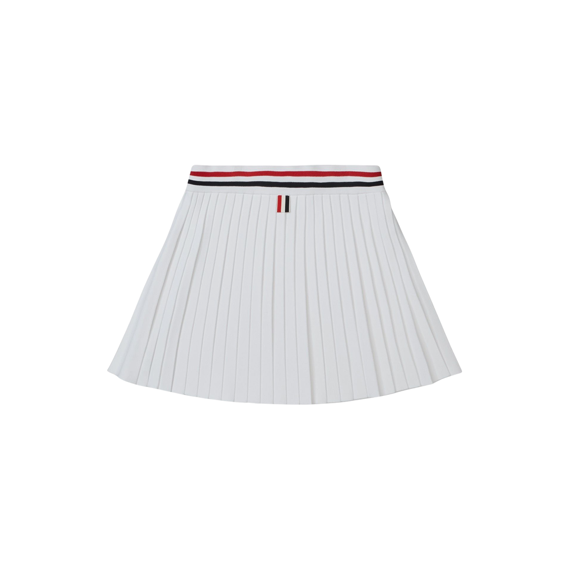 (W) 톰브라운 비스코스 플리츠 미니 스커트 화이트((W) Thom Browne Viscose Pleated Mini Skirt White) - 1