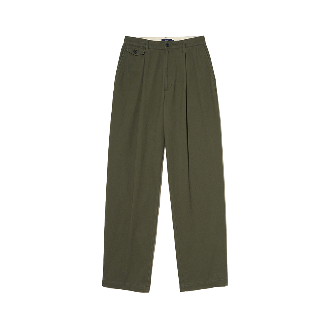 예일 프리미엄 빈티지 원 턱 코인 포켓 레귤러 치노팬츠_카키(Yale Premium Vintage One Tuck Coin Pocket Regular Chino Pants Khaki) - 1