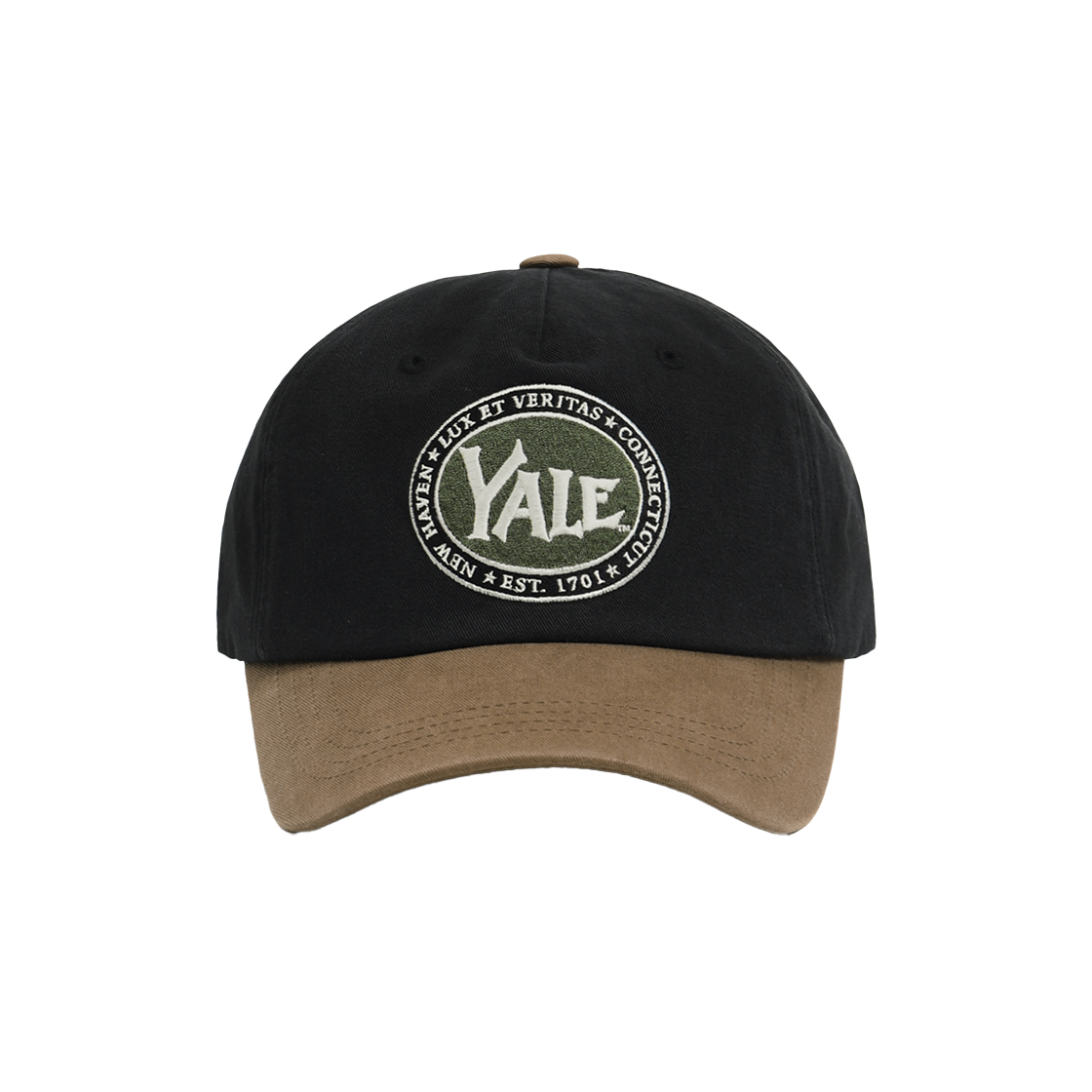 YEF3CA309ABK Yale Vintage Circle Flag Ball Cap_Black