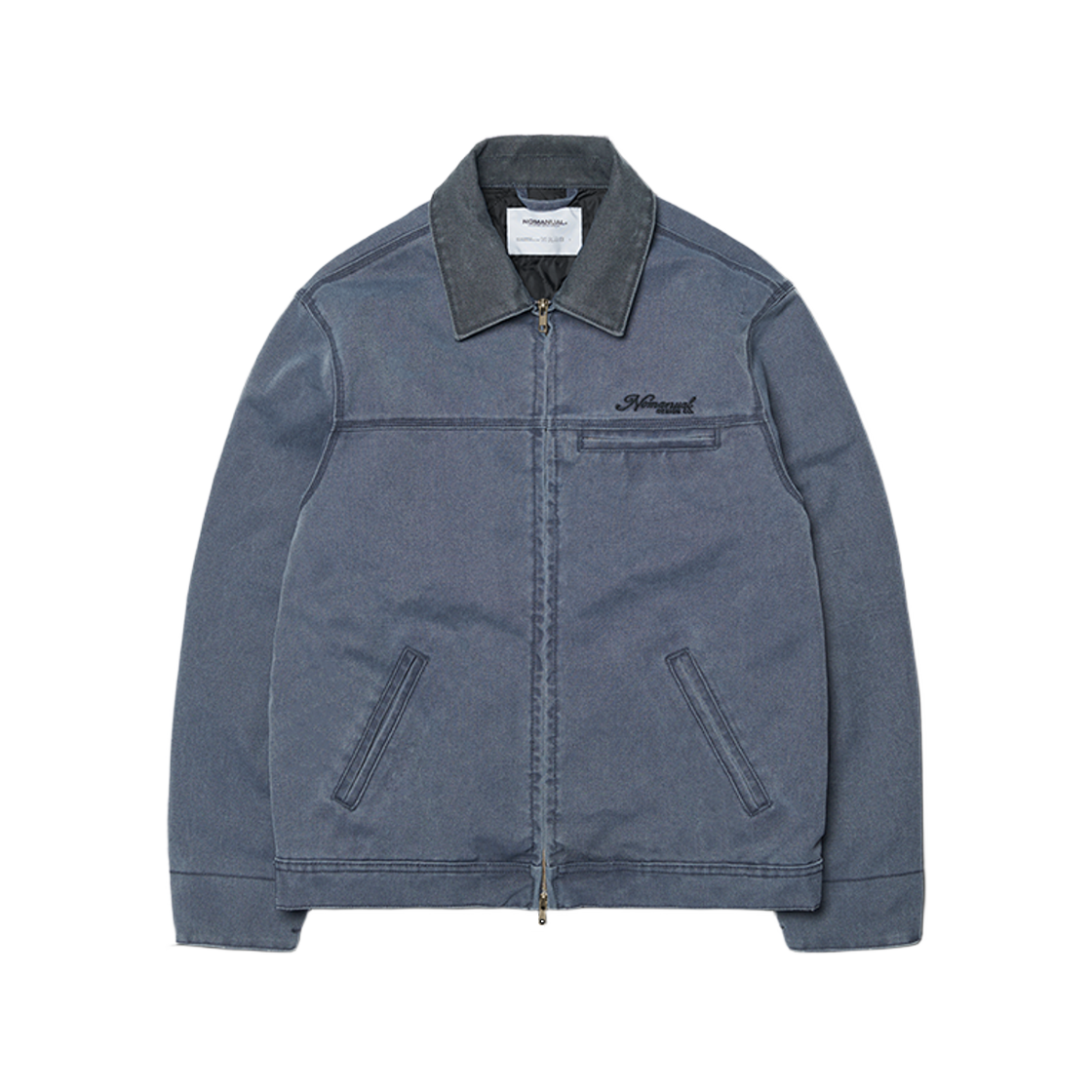 노매뉴얼 워시드 워크 자켓 워시드 네이비(NOMANUAL Washed Work Jacket Washed Navy)