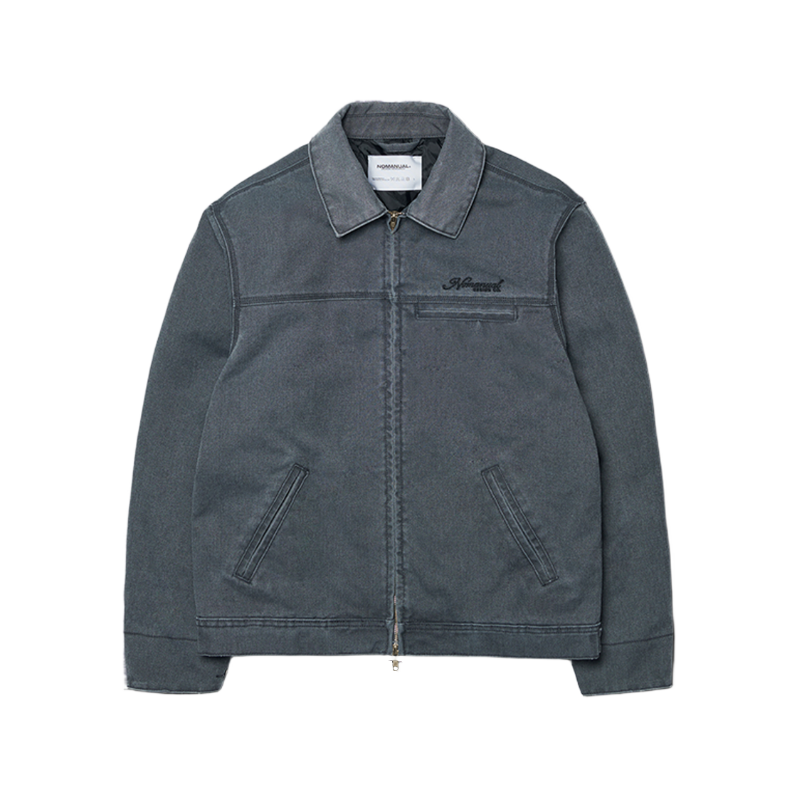 노매뉴얼 워시드 워크 자켓 워시드 차콜(NOMANUAL Washed Work Jacket Washed Charcoal)