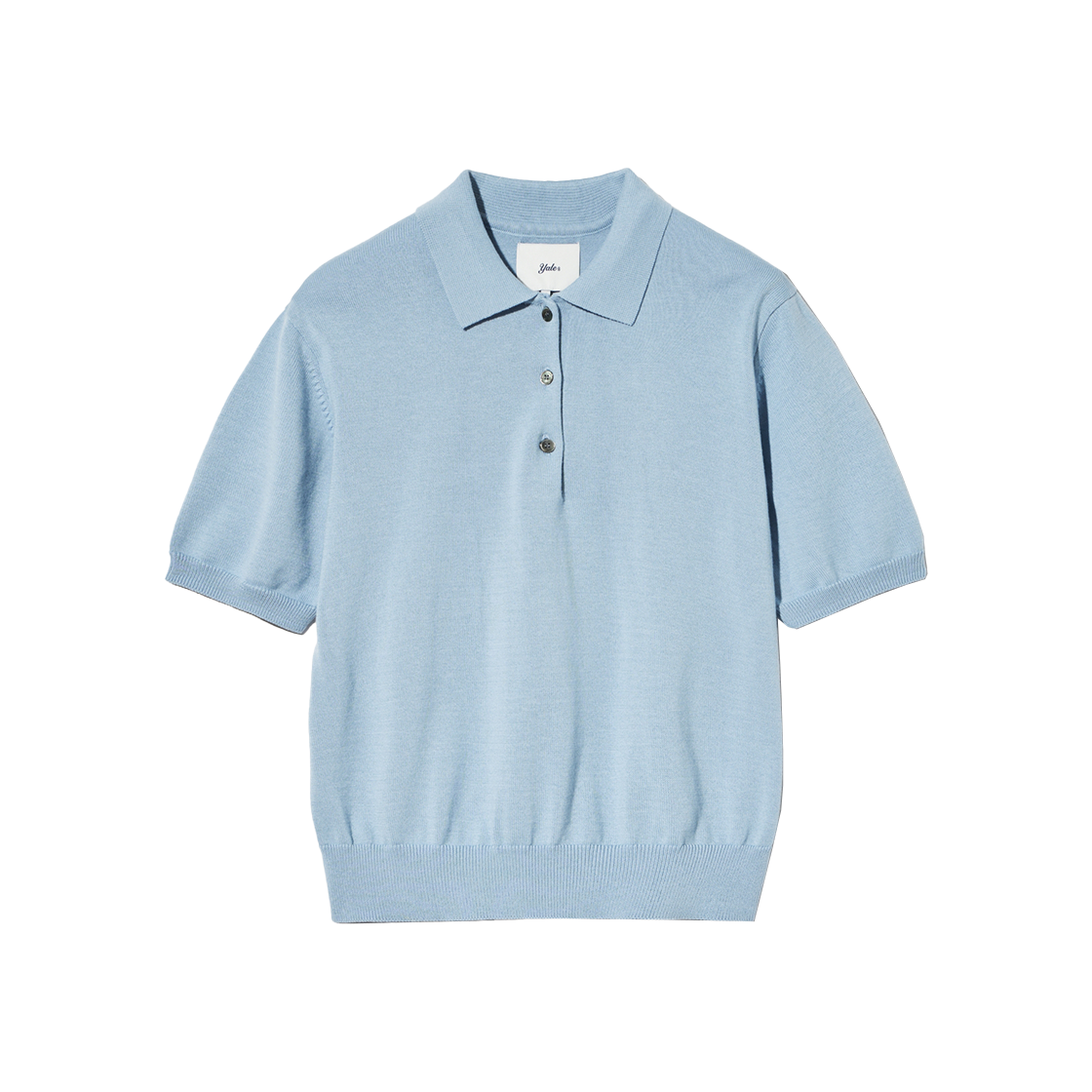 예일 우먼즈 수피마 코튼 반팔 폴로 니트_라이트 블루(Yale Women's Supima Cotton Short Sleeve Polo Knit Light Blue) - 1