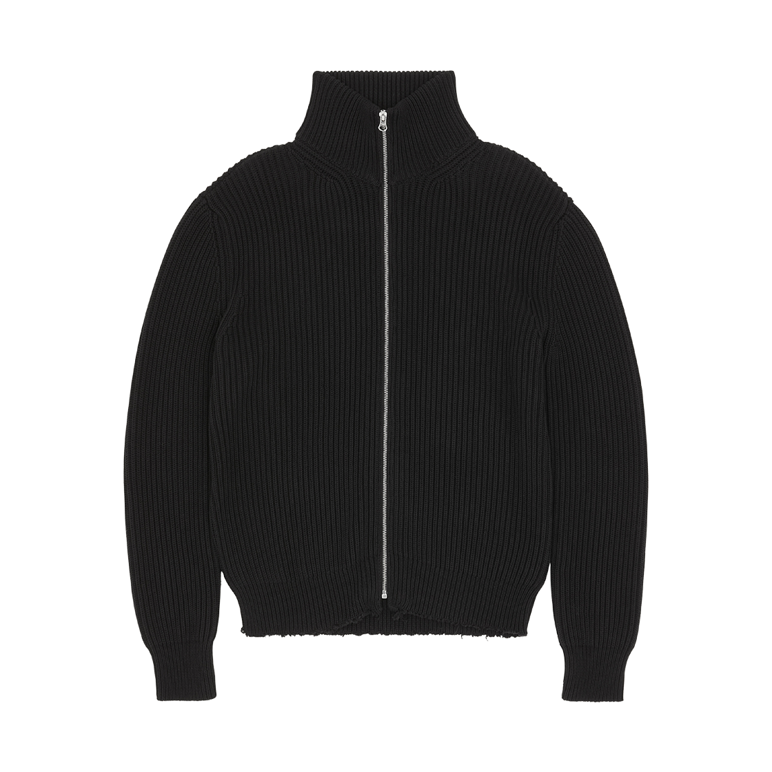 SH0AM0028M13039900 MM6 Maison Margiela Ribbed Knit Sport Jacket Black