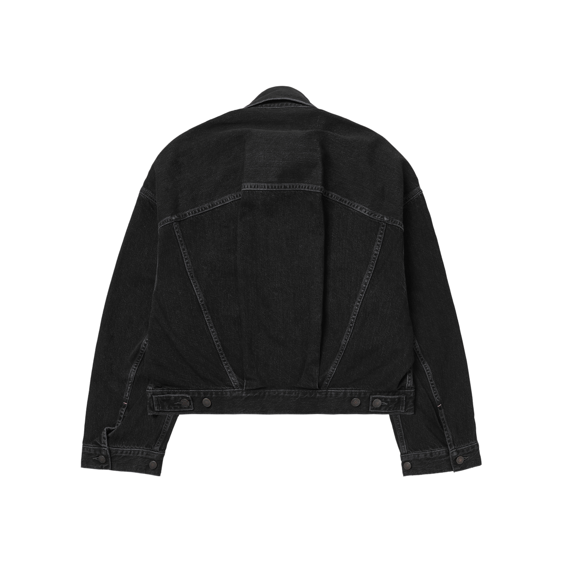 (W) 아크네 스튜디오 데님 자켓 릴랙스드 크롭 핏 블랙((W) Acne Studios Denim Jacket Relaxed Cropped Fit Black) - 2