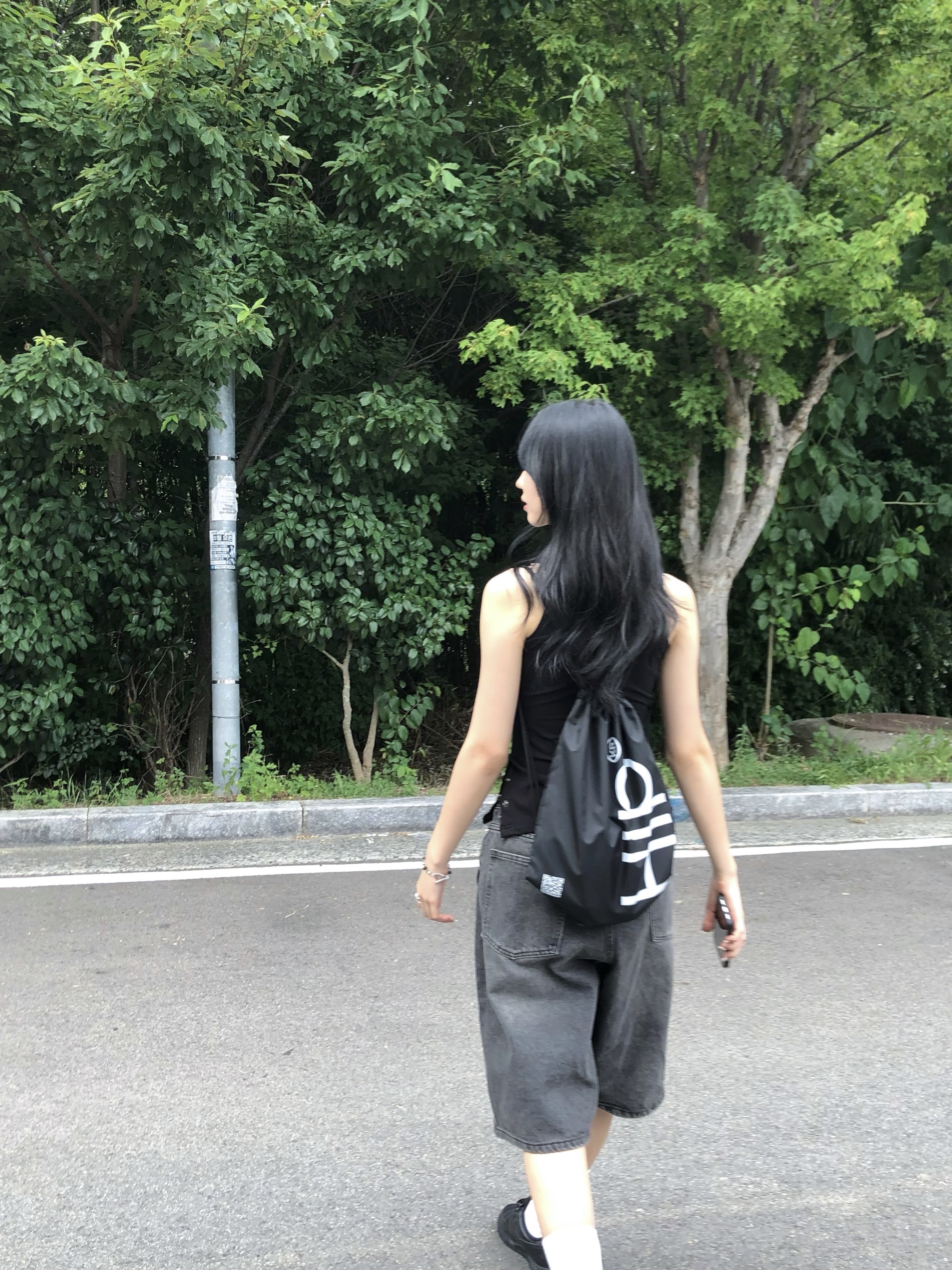 Nike Air Force 1 '07 Low Triple Black, Punch Drunk Parties Mother's Worry Tank Top Black 착용 스타일 - 4