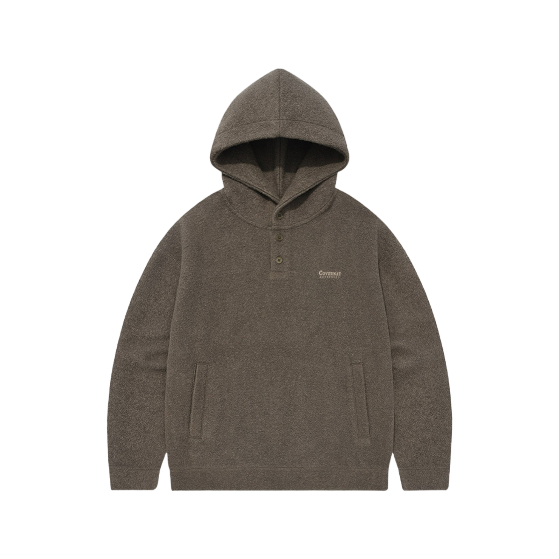 커버낫 셋업 부클 저지 후디 올리브(Covernat Set-Up Boucle Over Fit Hoodie Olive) - 1