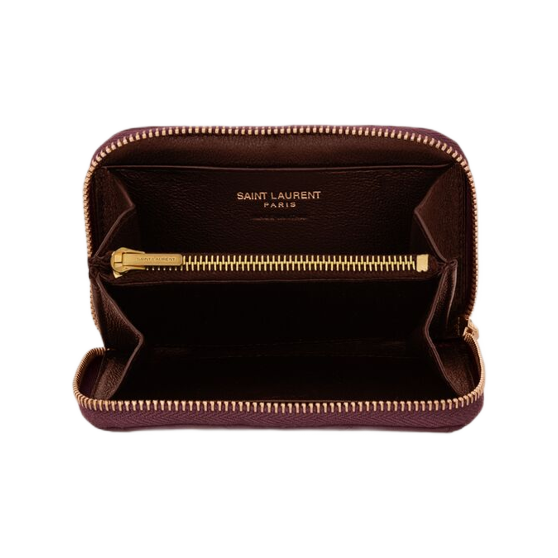 생로랑 카산드라 체인지 퍼스 램스킨 루즈 카베르네(Saint Laurent Cassandre Change Purse in Lambskin Rouge Cabernet) - 4
