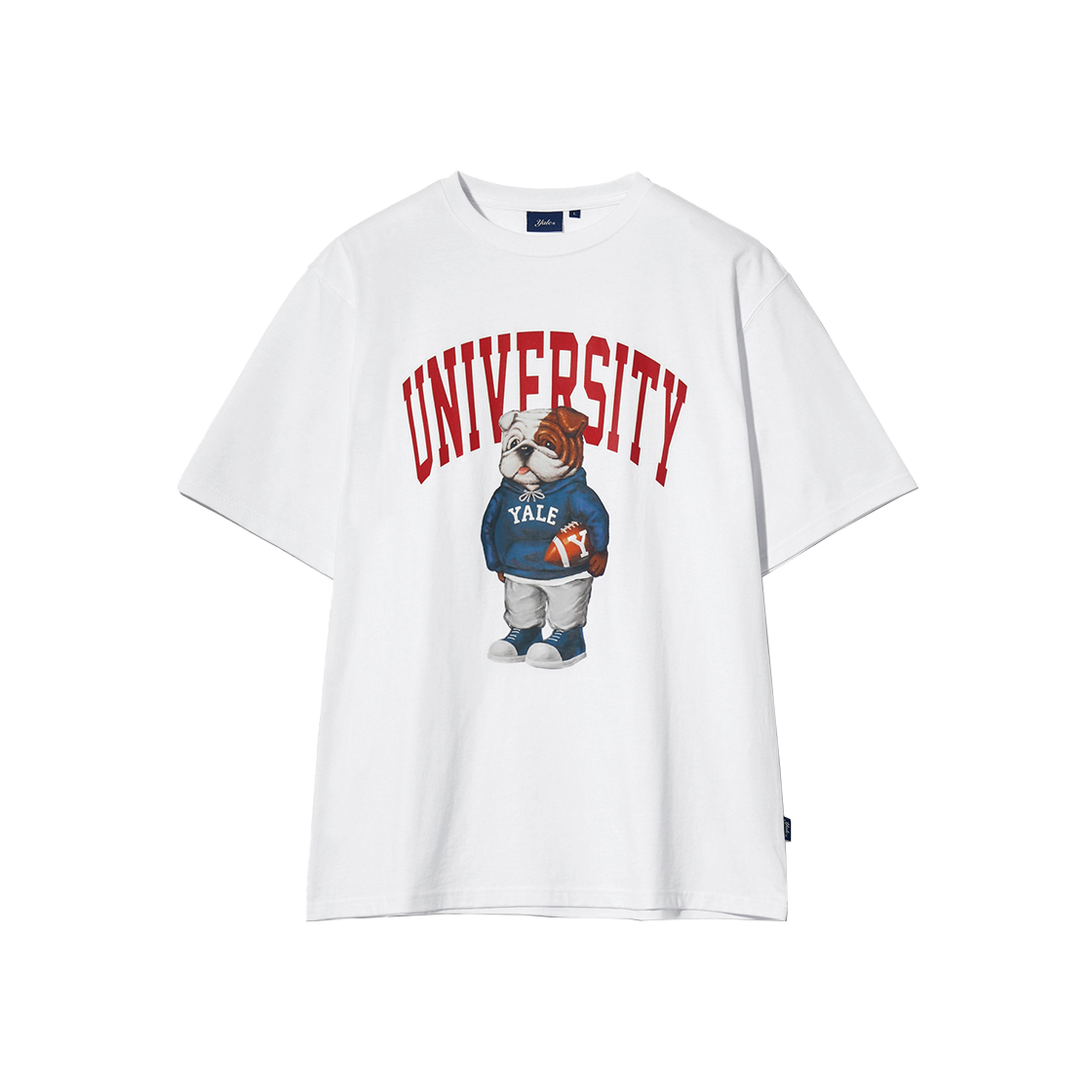 YD01SS1013WH / YEM1SS302AWH Yale University Dan Short Sleeve T-Shirt White/Red