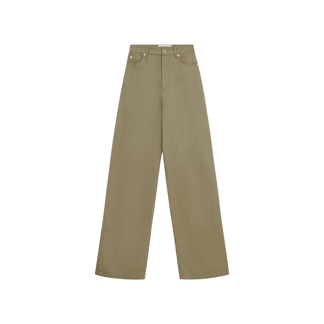 (W) 로에베 하이 웨이스트 트라우저 밀리터리 그린((W) Loewe High Waisted Trousers Military Green)