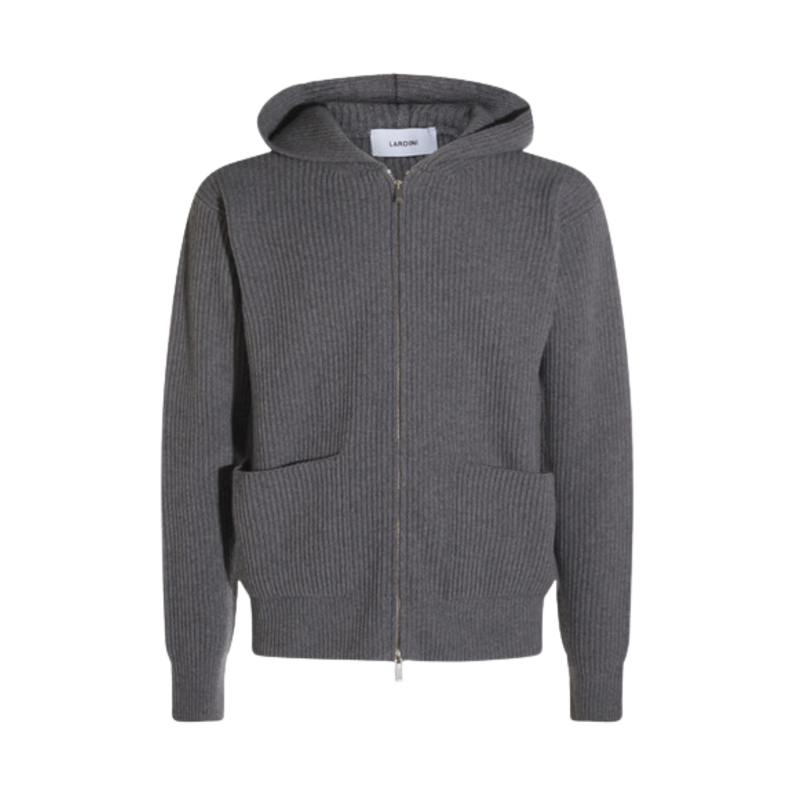 라르디니 골지 니트 집업 가디건 그레이(Lardini Golji Knit Zip Up Cardigan Grey)