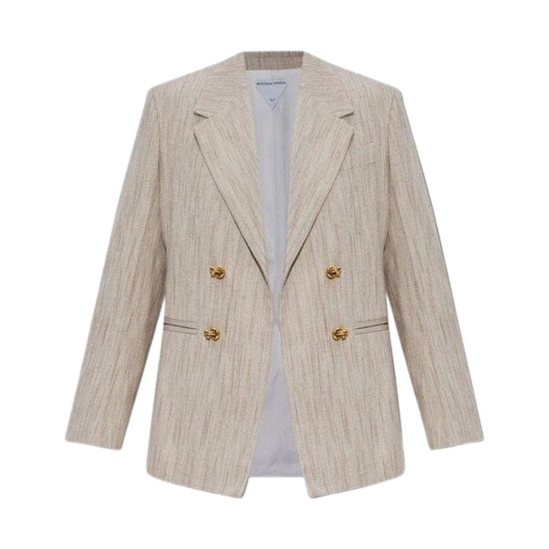 815668V5QR02674 (W) Bottega Veneta Viscose Silk Jacket Grey Putty