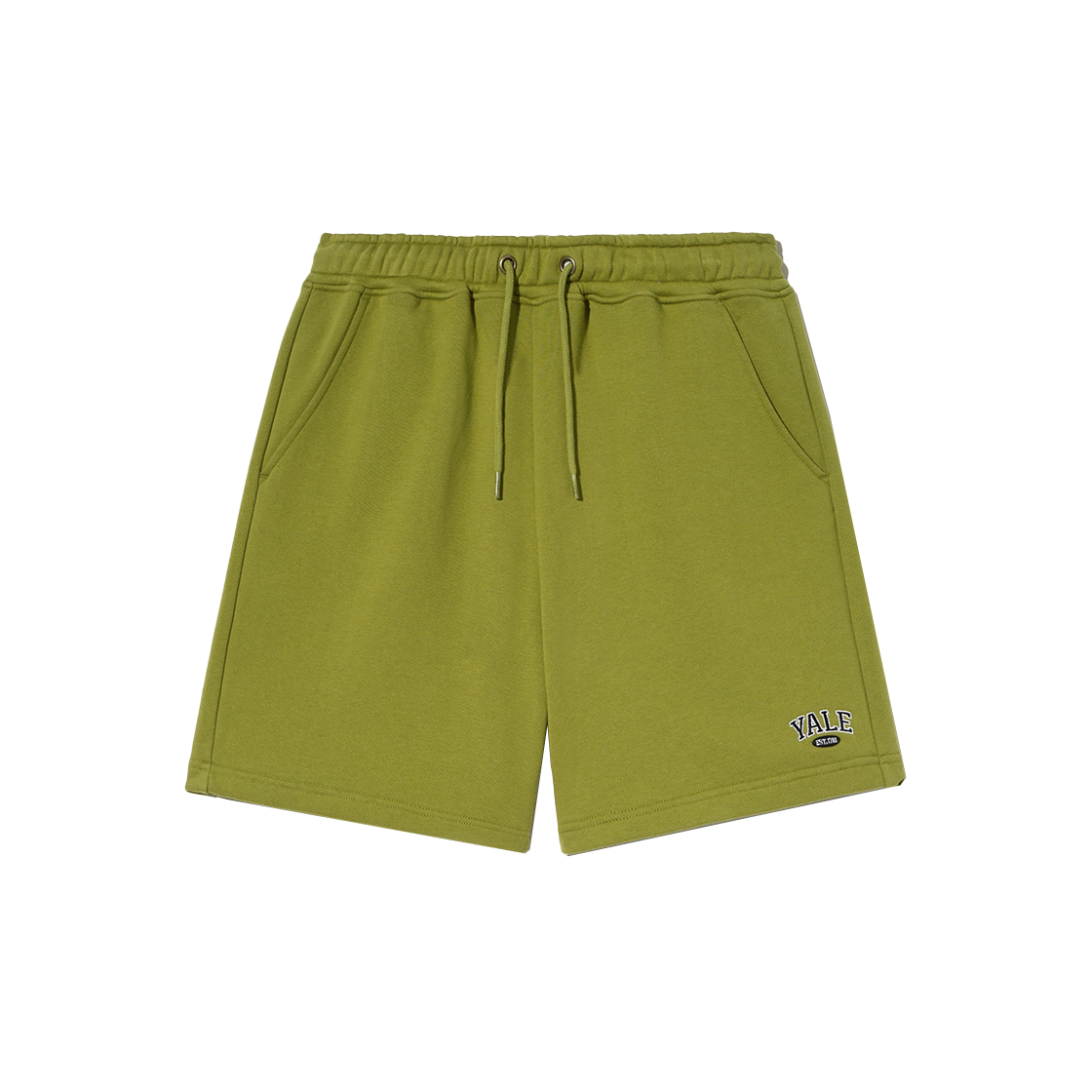 YEM1SO308AOL Yale Small 2 Tone Arch Sweat Shorts Olive Lime