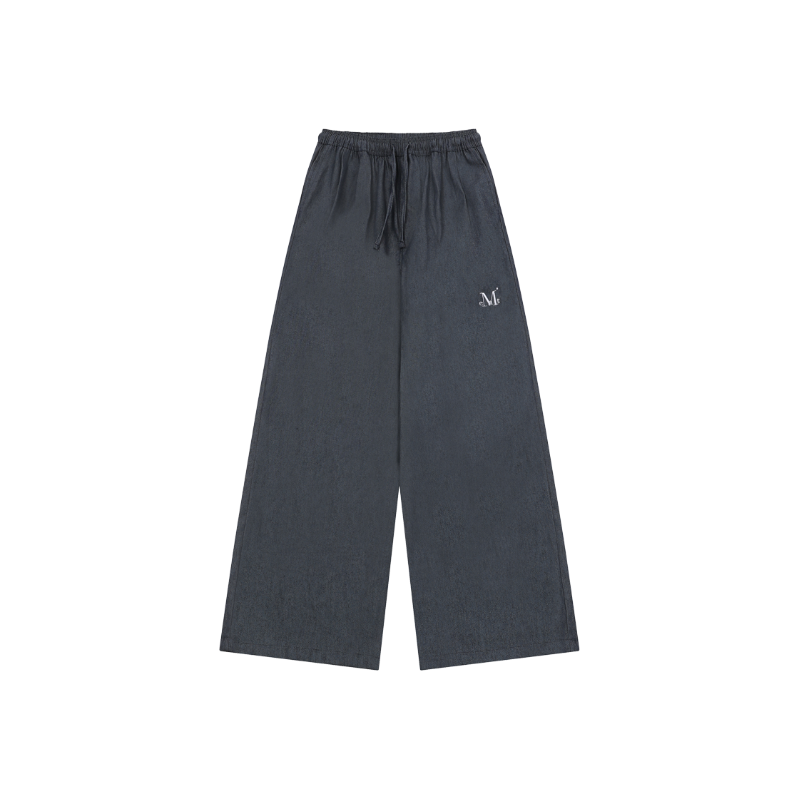 P0000BAY MUCENT Werren Pintuck Wide Denim Banding Pants Unisex Mid Denim