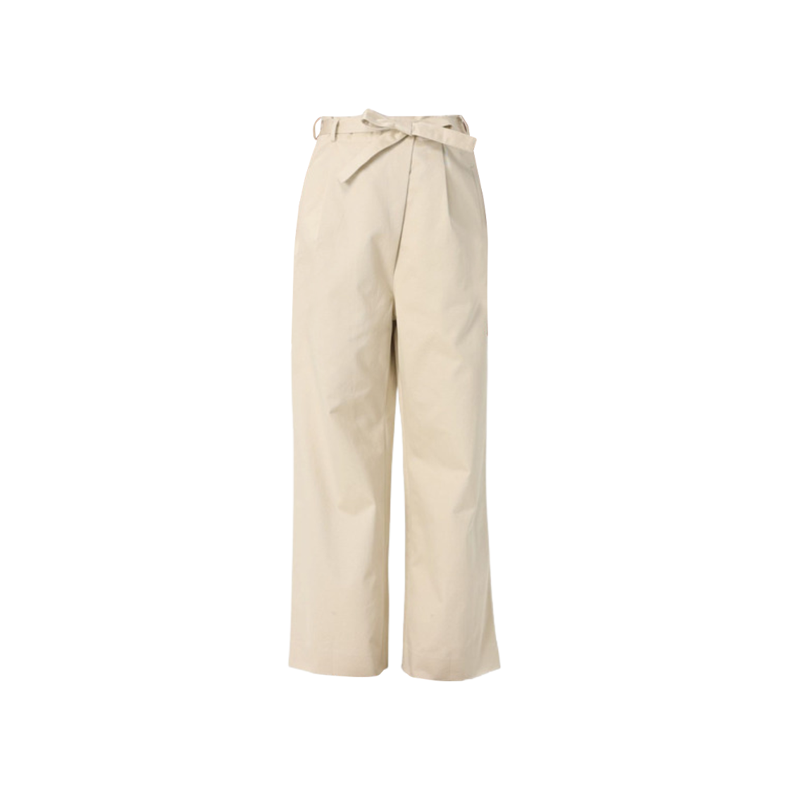 11AWD70-7295 (W) Add Cotton Flared Pants Beige