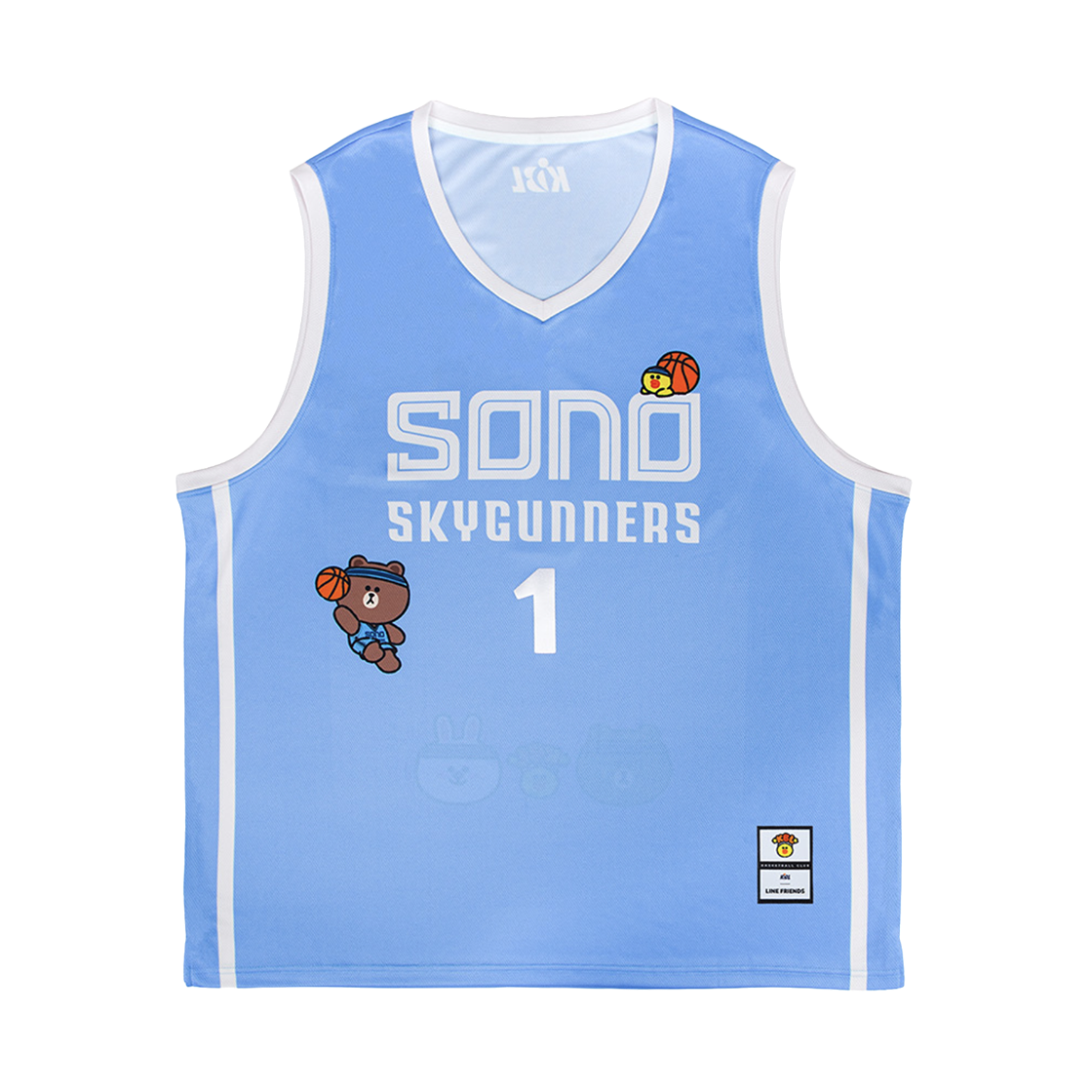 KBL x 라인 프렌즈 소노 유니폼 스카이 블루 (논 마킹 버전)(KBL x Line Friends Sono Uniform Sky Blue (Non Marking Ver.))