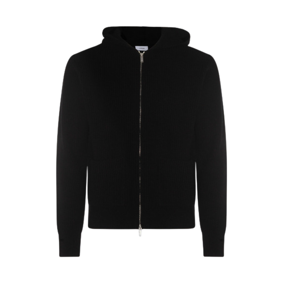 라르디니 골지 니트 집업 가디건 블랙(Lardini Golji Knit Zip Up Cardigan Black)