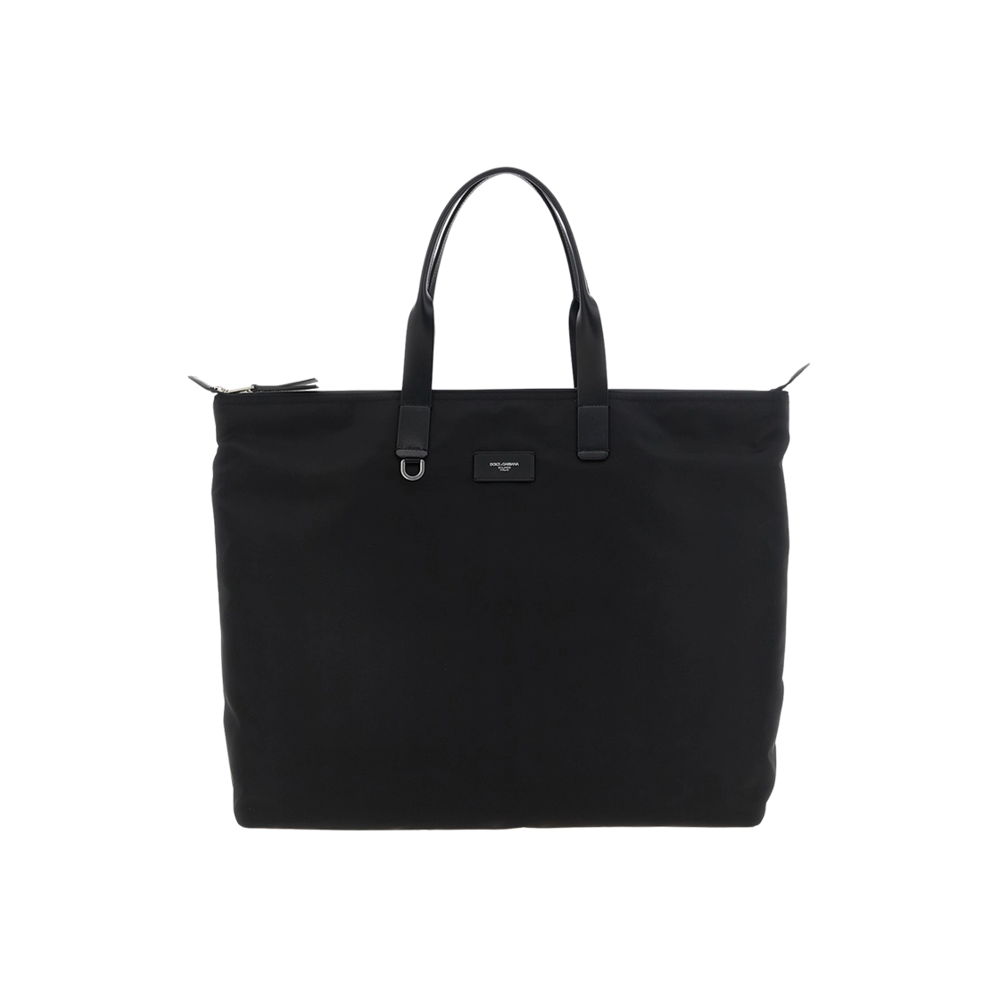 BM2374AN4218B956 Dolce & Gabbana Logo Patch Shopping Bag Black
