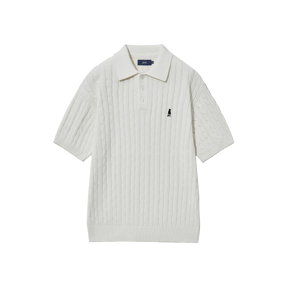 예일 헤리티지 댄 반팔 폴로 니트_아이보리(Yale Heritage Dan Short Sleeve Polo Knit Ivory)