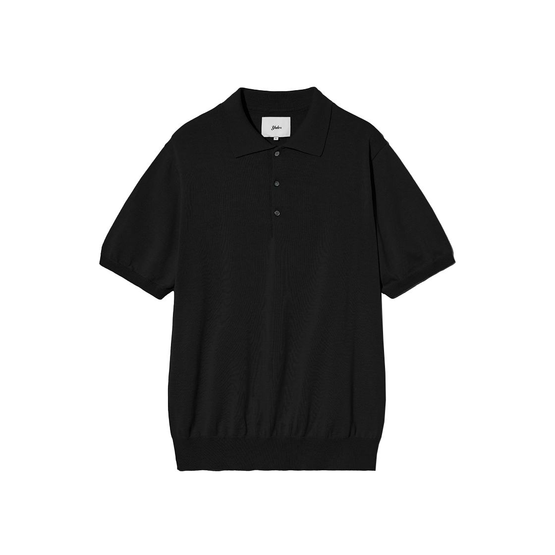 예일 수피마 코튼 반팔 폴로 니트_블랙(Yale Supima Cotton Short Sleeve Polo Knit Black) - 1