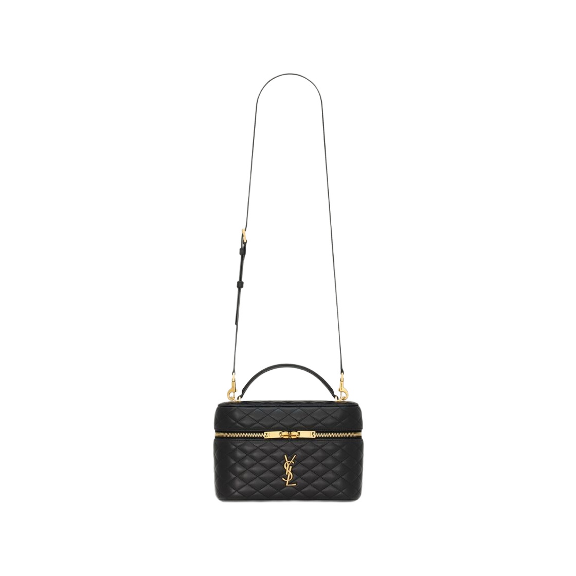 생로랑 가비 라지 베니티 백 램스킨 블랙(Saint Laurent Gaby Large Vanity Bag in Lambskin Black) - 1