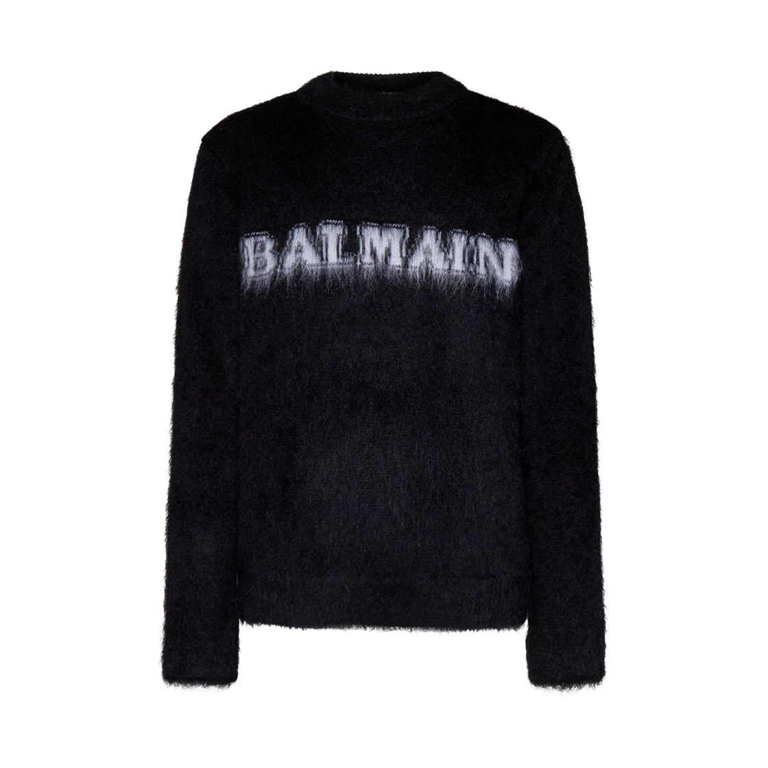 발망 브러쉬드 모헤어 블렌드 스웨터 블랙(Balmain Brushed Mohair Blend Sweater Black)