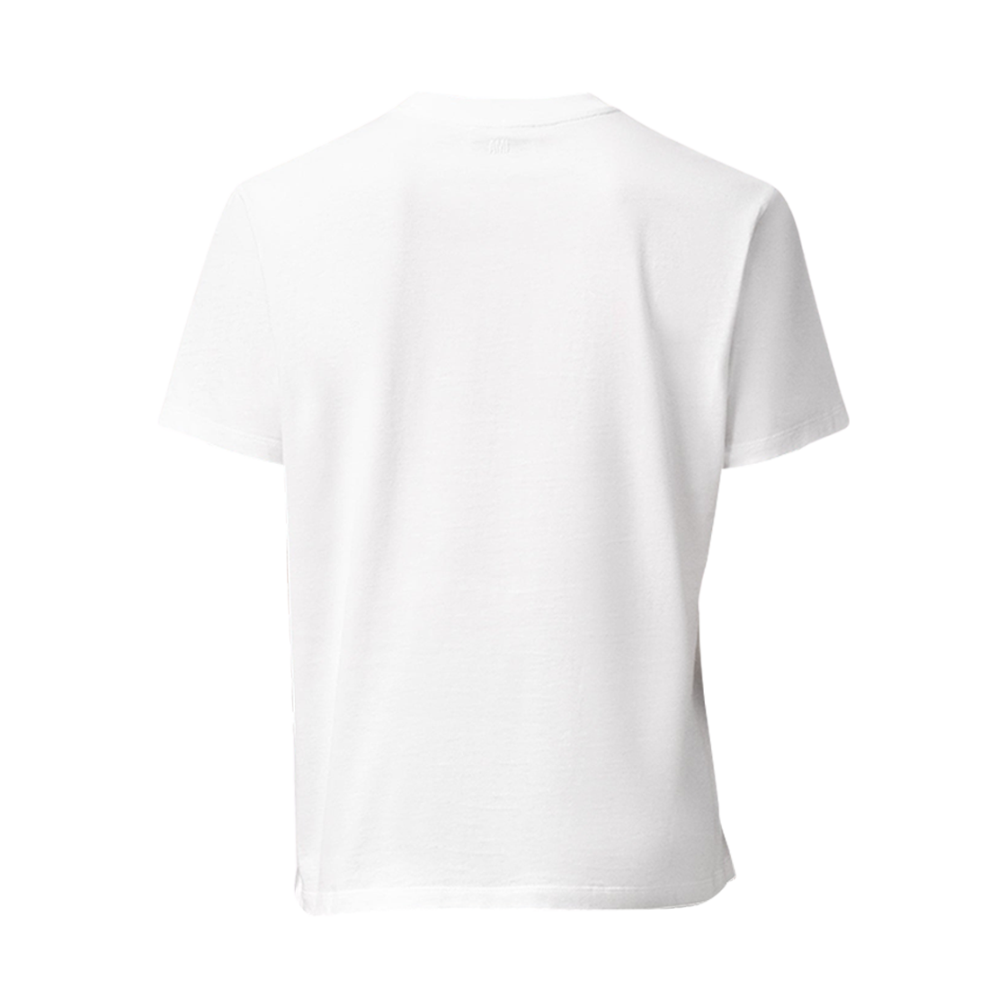 아미 스몰 하트 로고 라이트 코튼 저지 티셔츠 화이트 블랙(AMI de Coeur T-Shirt in Light Cotton Jersey White Black) - 2