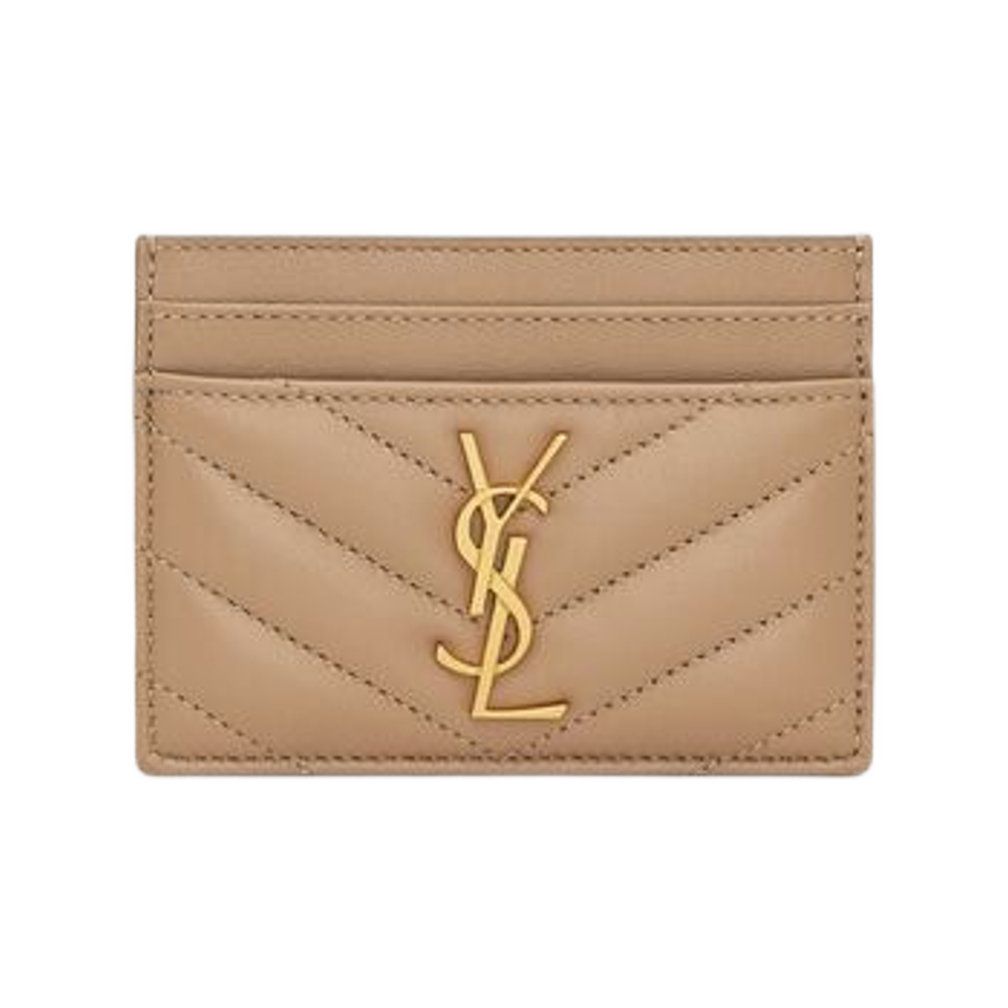 생로랑 카산드라 카드 케이스 램스킨 내츄럴 탄(Saint Laurent Cassandre Card Case in Lambskin Natural Tan)