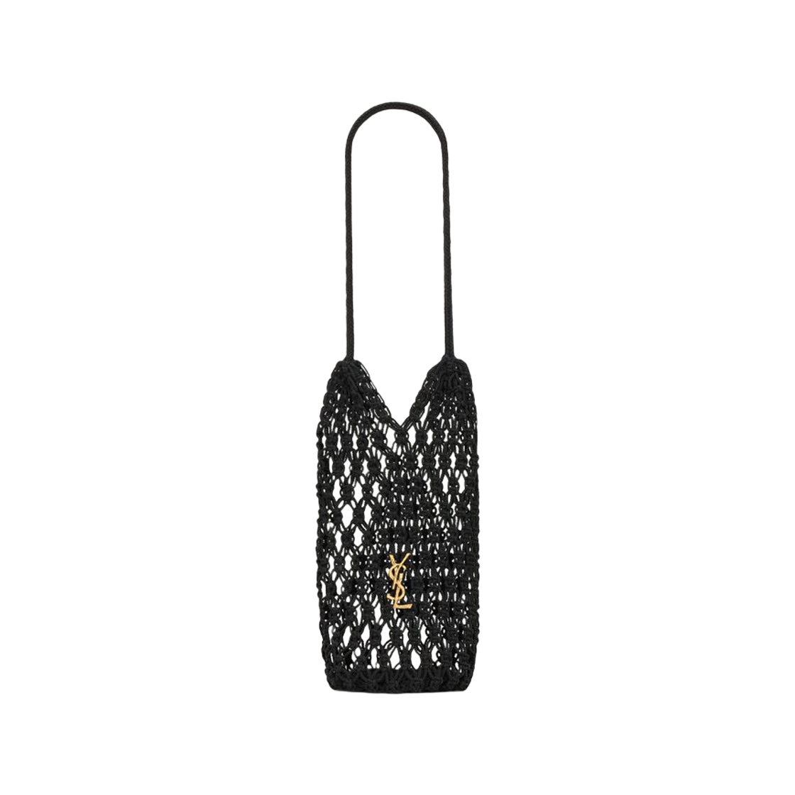 841473-GAAFU-1000 Saint Laurent Cassandre Large Tote in Crochet Black