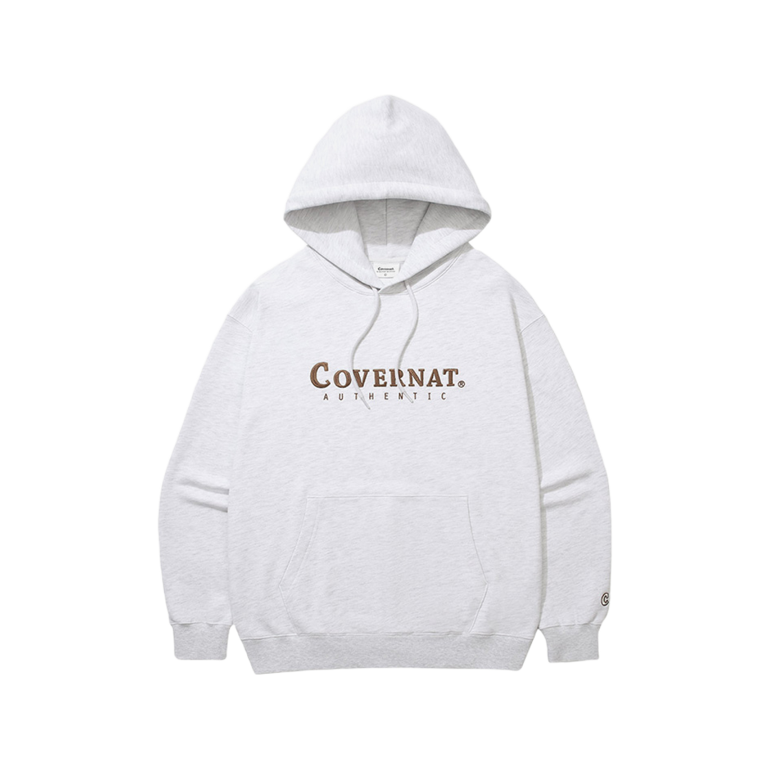 CO2403HD02HG Covernat Authentic Logo Hoodie Heather Gray